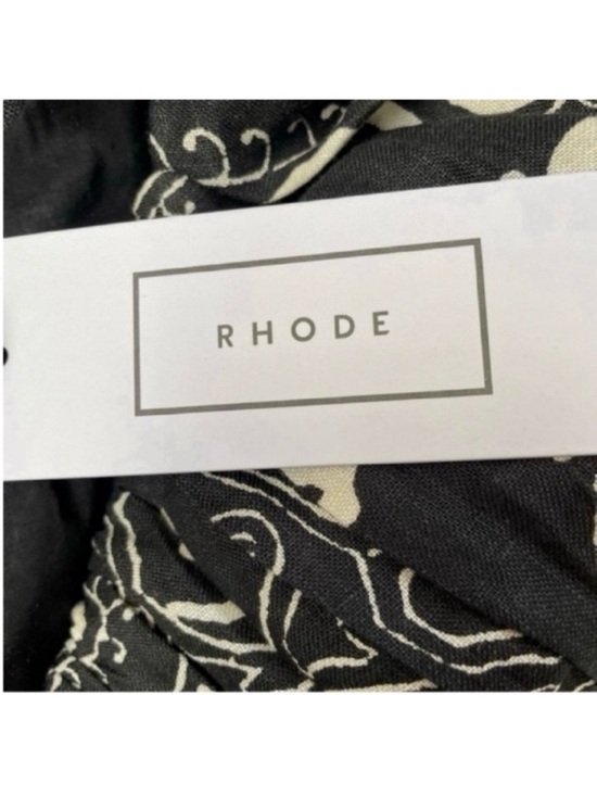 RHODE Chantelle Linen Dress Resortwear Bapu Bazaar Black Asymmetrical - Picture 9 of 11